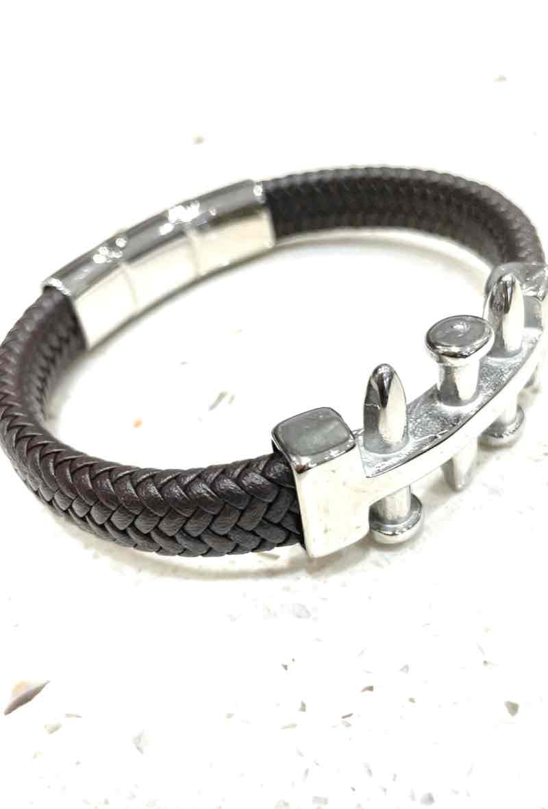 Grossiste MY ACCESSORIES PARIS - Bracelet cuir & acier