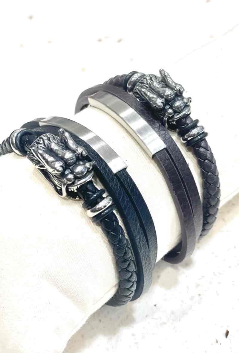Grossiste MY ACCESSORIES PARIS - Bracelet cuir & acier