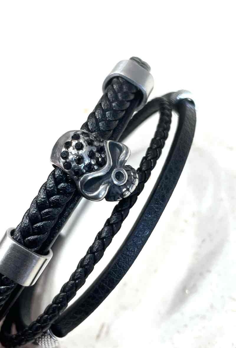 Grossiste MY ACCESSORIES PARIS - Bracelet cuir & acier