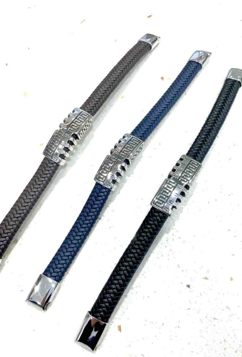 Grossiste MY ACCESSORIES PARIS - Bracelet cuir & acier