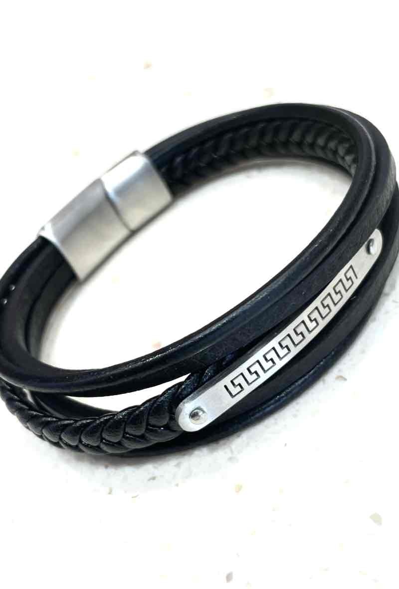 Grossiste MY ACCESSORIES PARIS - Bracelet cuir & acier
