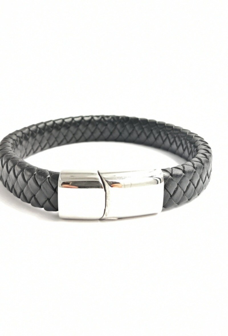 Großhändler MYLENE ET FELIX - Lederarmband aus Stahl