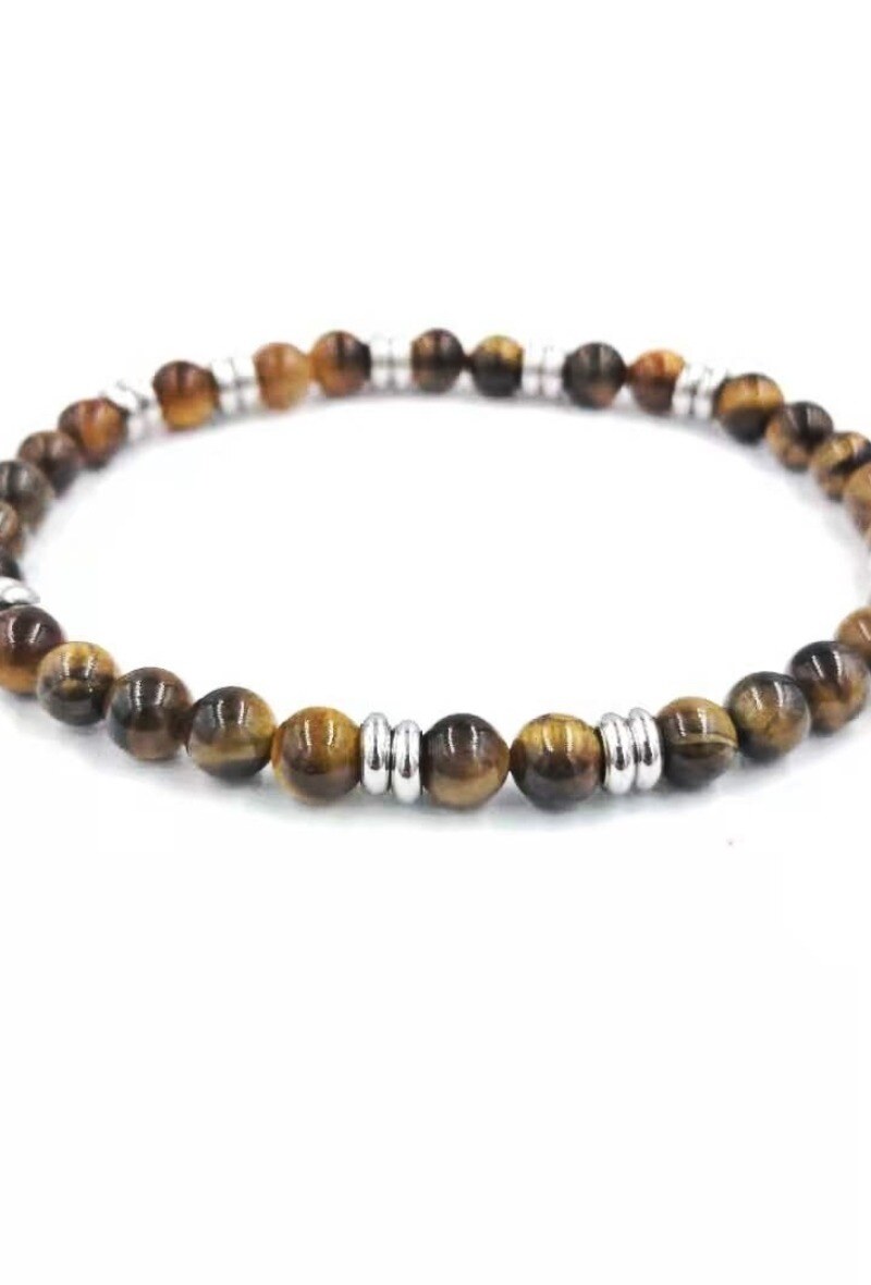 Wholesaler MYLENE ET FELIX - Tiger eye and steel bracelet