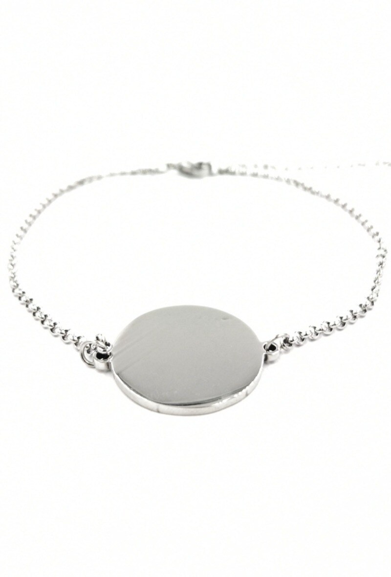 Mayorista MYLENE ET FELIX - Pulsera de acero ovalada para grabar 21cm