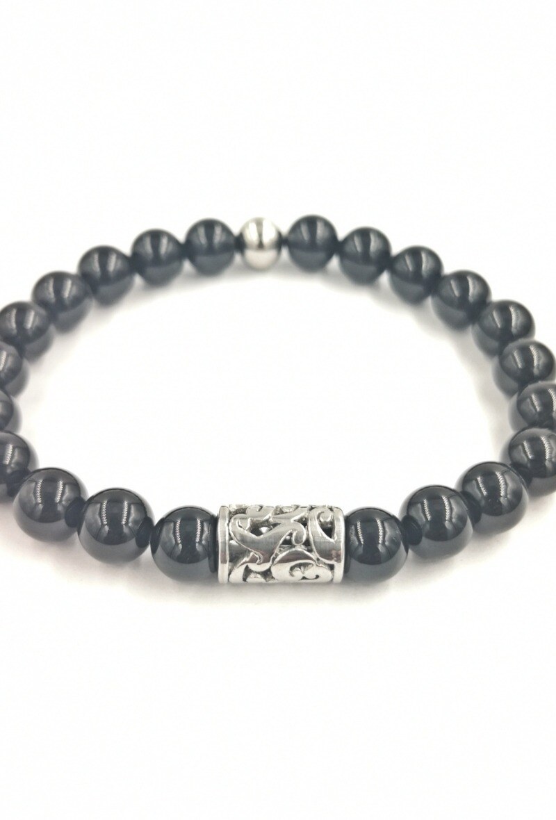Grossista MYLENE ET FELIX - Bracciale in pietra onice triskell