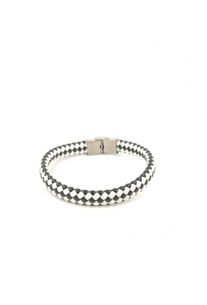 Großhändler MYLENE ET FELIX - Stahl- und Kunstlederarmband (verstellbar)