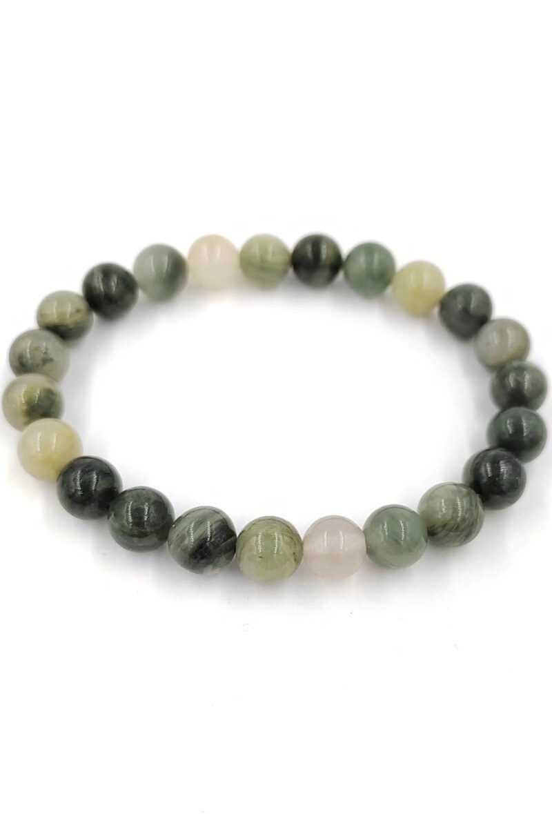 Großhändler MYLENE ET FELIX - Jaspis-Steinarmband in grünem Gras für Männer
