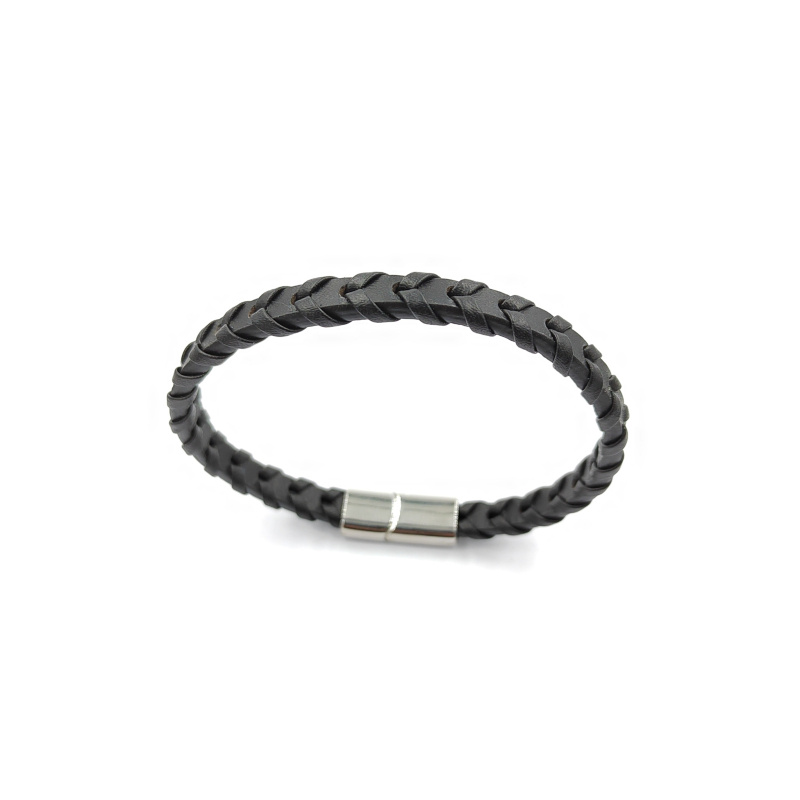 Grossiste MYLENE ET FELIX - Bracelet en cuir avec un fermoir en acier