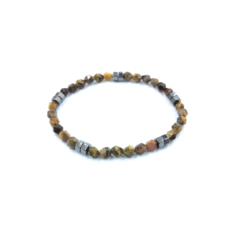 Großhändler MYLENE ET FELIX - Tigerauge-Armband mit Sechseckmuster