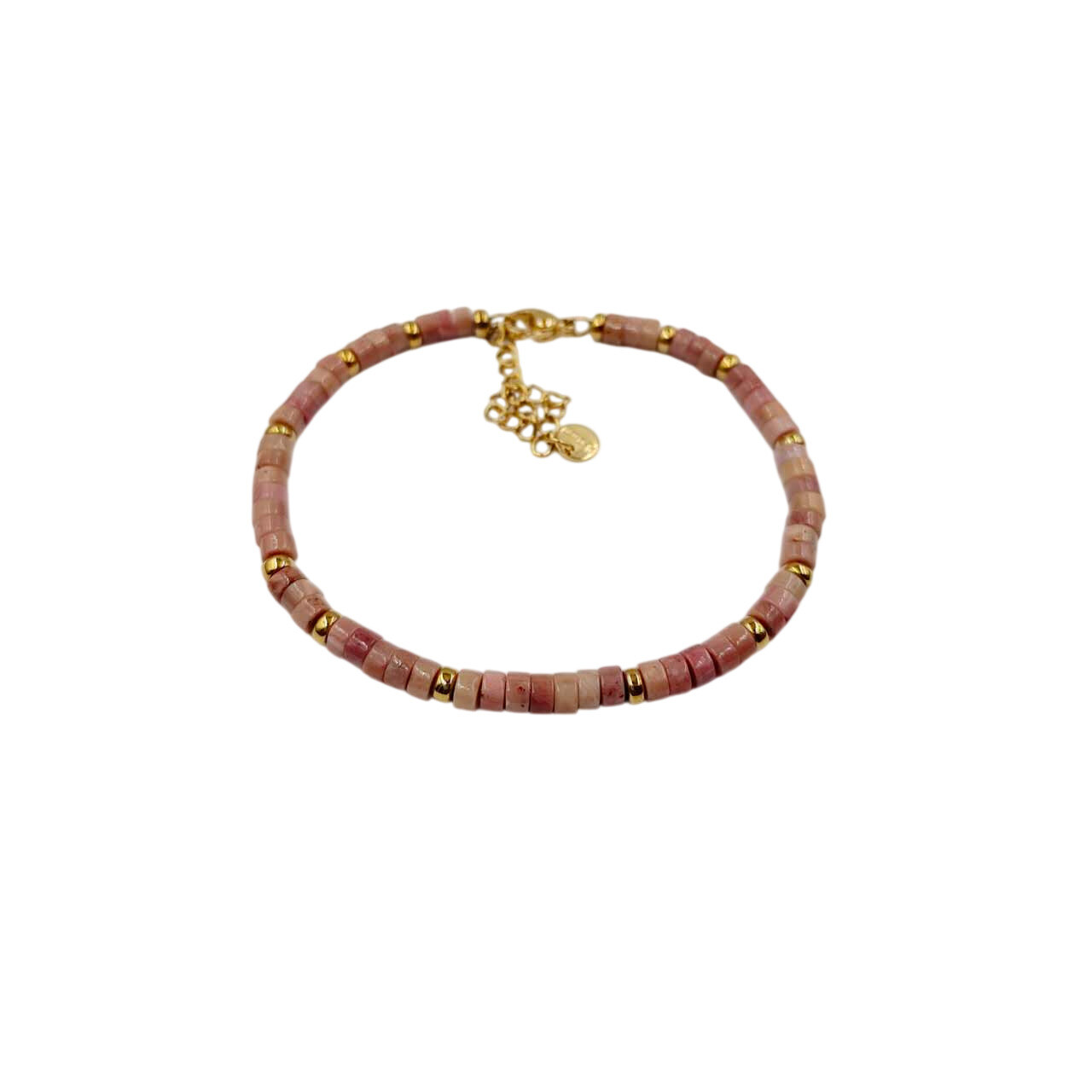 Großhändler MYLENE ET FELIX - Flacher Rhodonit-Steinarmband