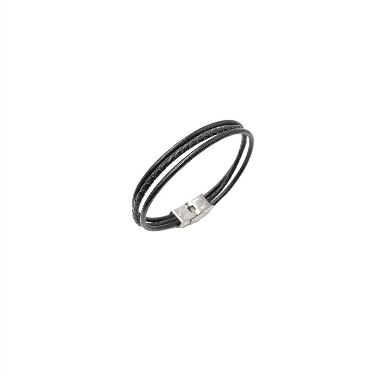 Wholesaler MYLENE ET FELIX - Smooth and braided leather bracelet
