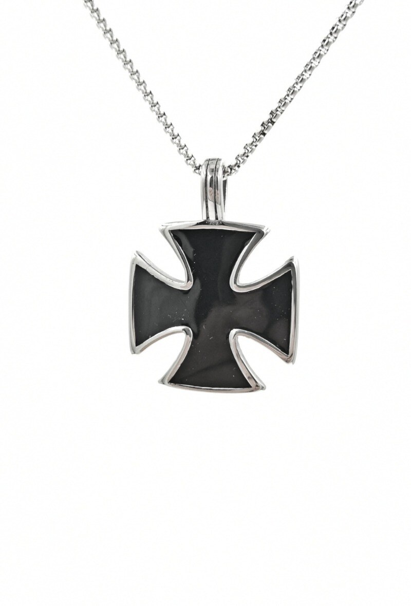 Grossista MYLENE ET FELIX - Collana croce di malta uomo collana pendente in acciaio