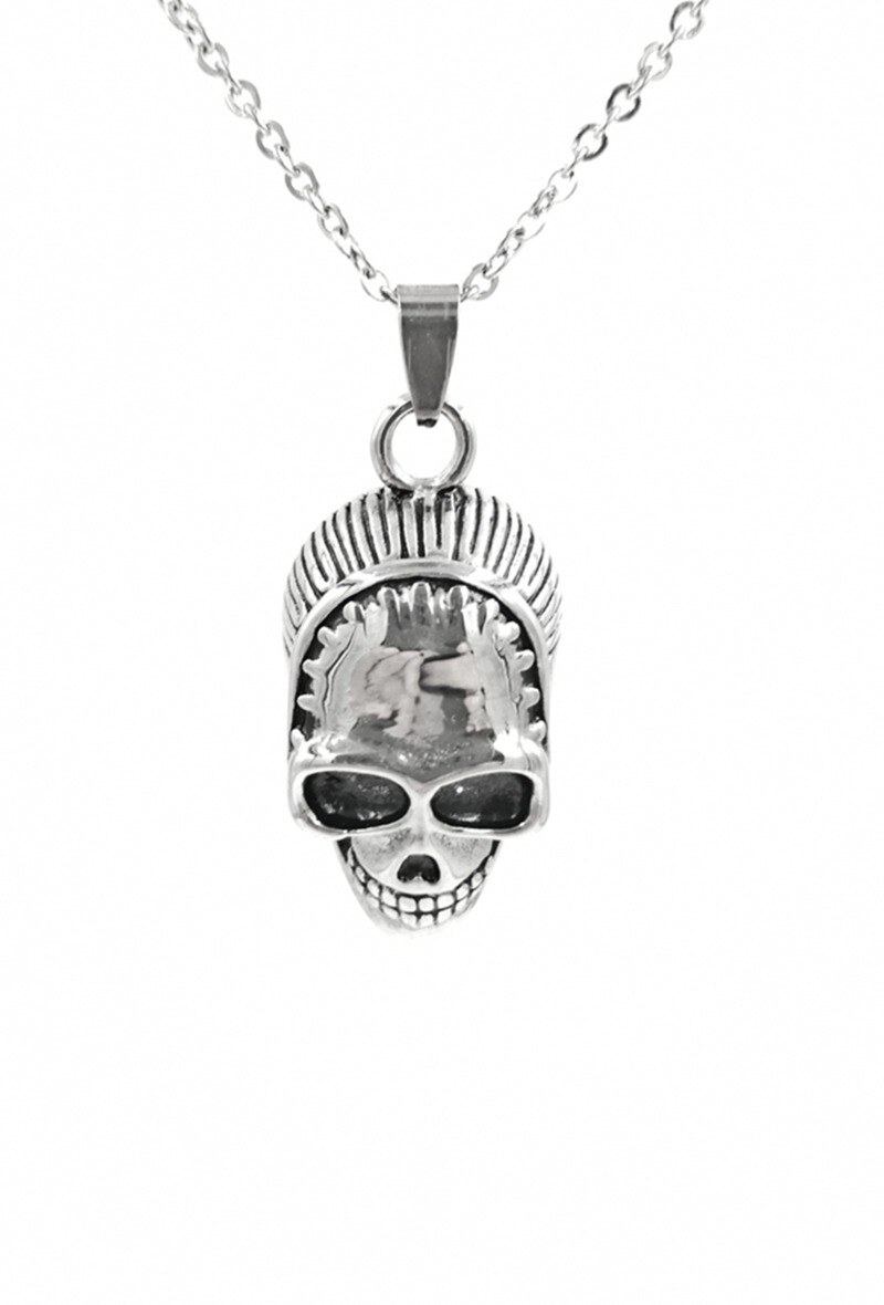 Großhändler MYLENE ET FELIX - Herren Totenkopf Halskette Edelstahl Anhänger Halskette