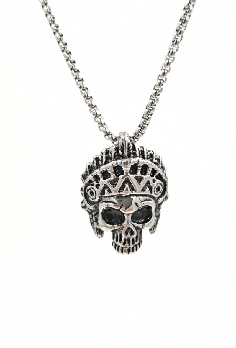 Großhändler MYLENE ET FELIX - Herren Totenkopf Anhänger Halskette Edelstahl Halskette
