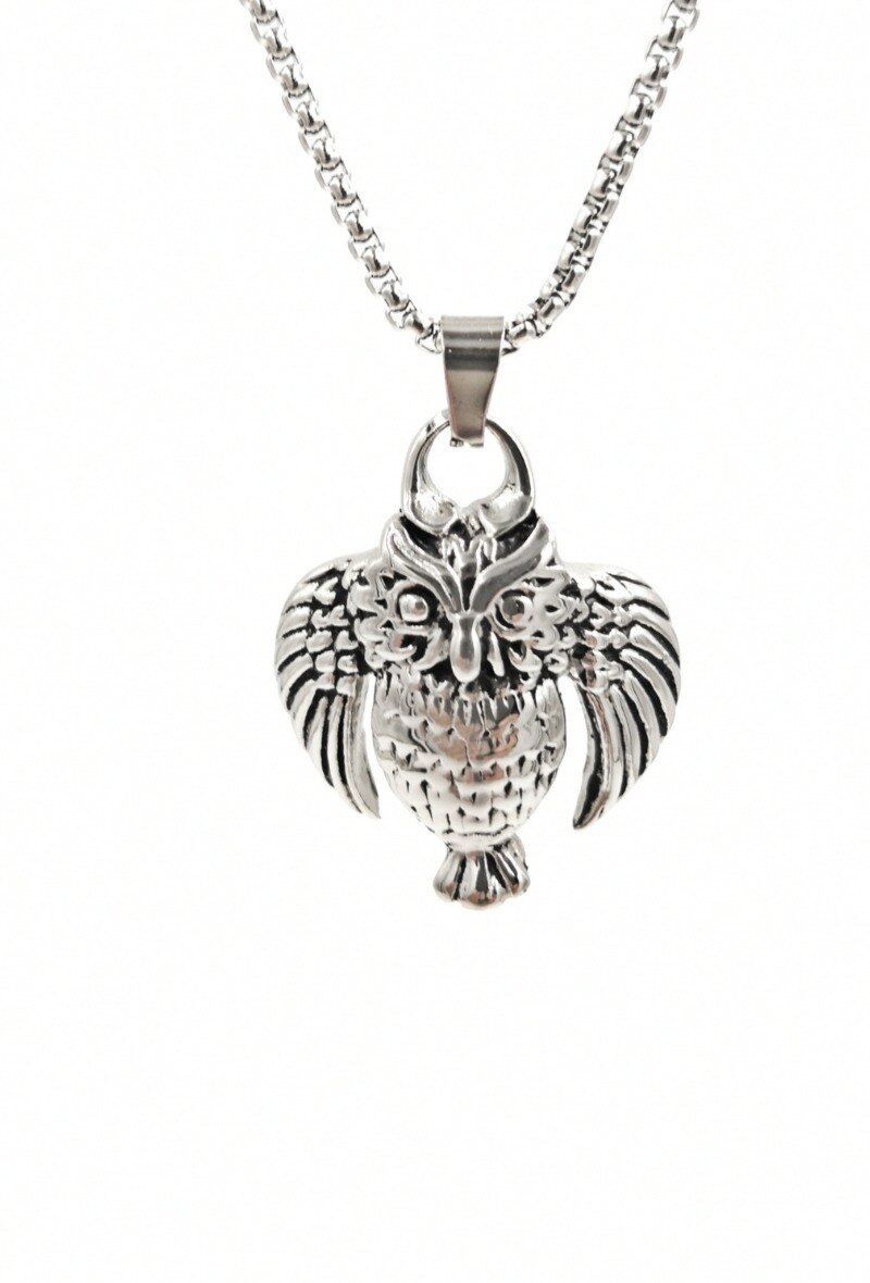 Wholesaler MYLENE ET FELIX - Owl necklace men's stainless steel necklace