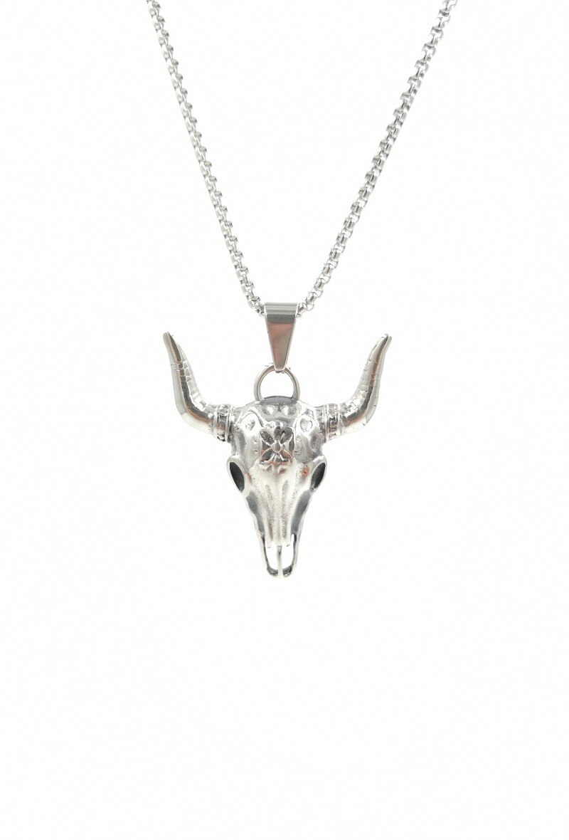 Wholesaler MYLENE ET FELIX - Bull head necklace men's stainless steel necklace