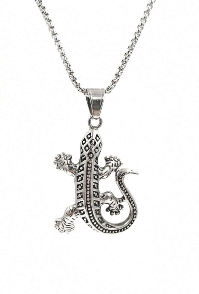 Wholesaler MYLENE ET FELIX - Lizard pendant necklace men's stainless steel necklace