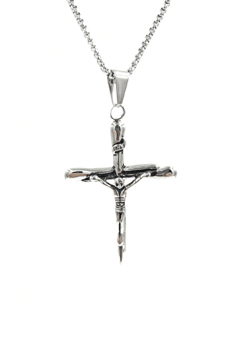 Wholesaler MYLENE ET FELIX - Skeleton Cross Pendant Necklace stainless steel necklace