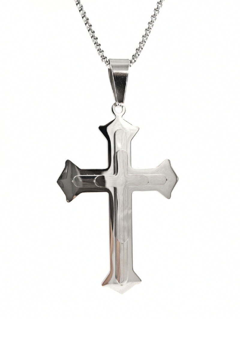 Wholesaler MYLENE ET FELIX - cross pendant necklace men's stainless steel necklace