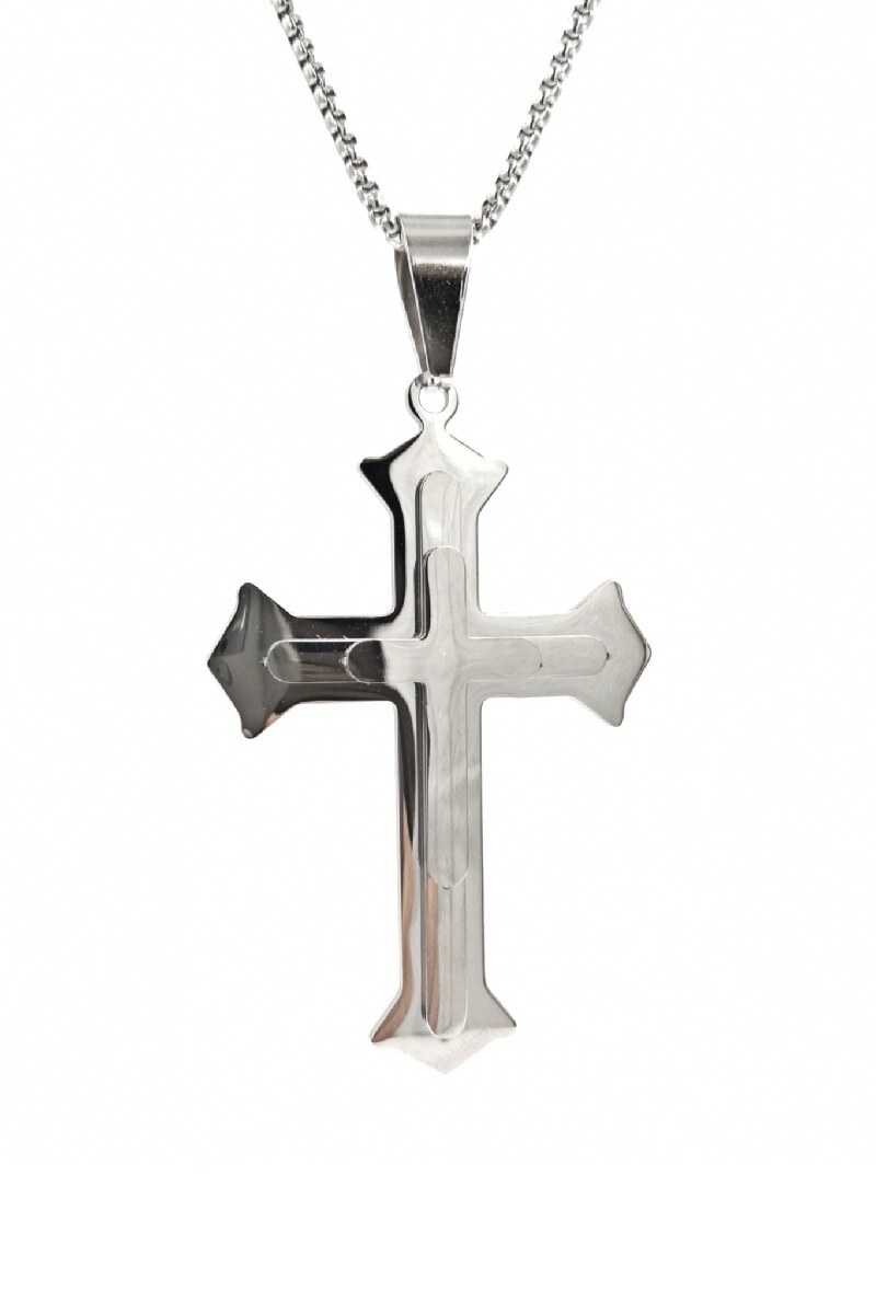 Wholesaler MYLENE ET FELIX - Cross pendant necklace men's stainless steel necklace