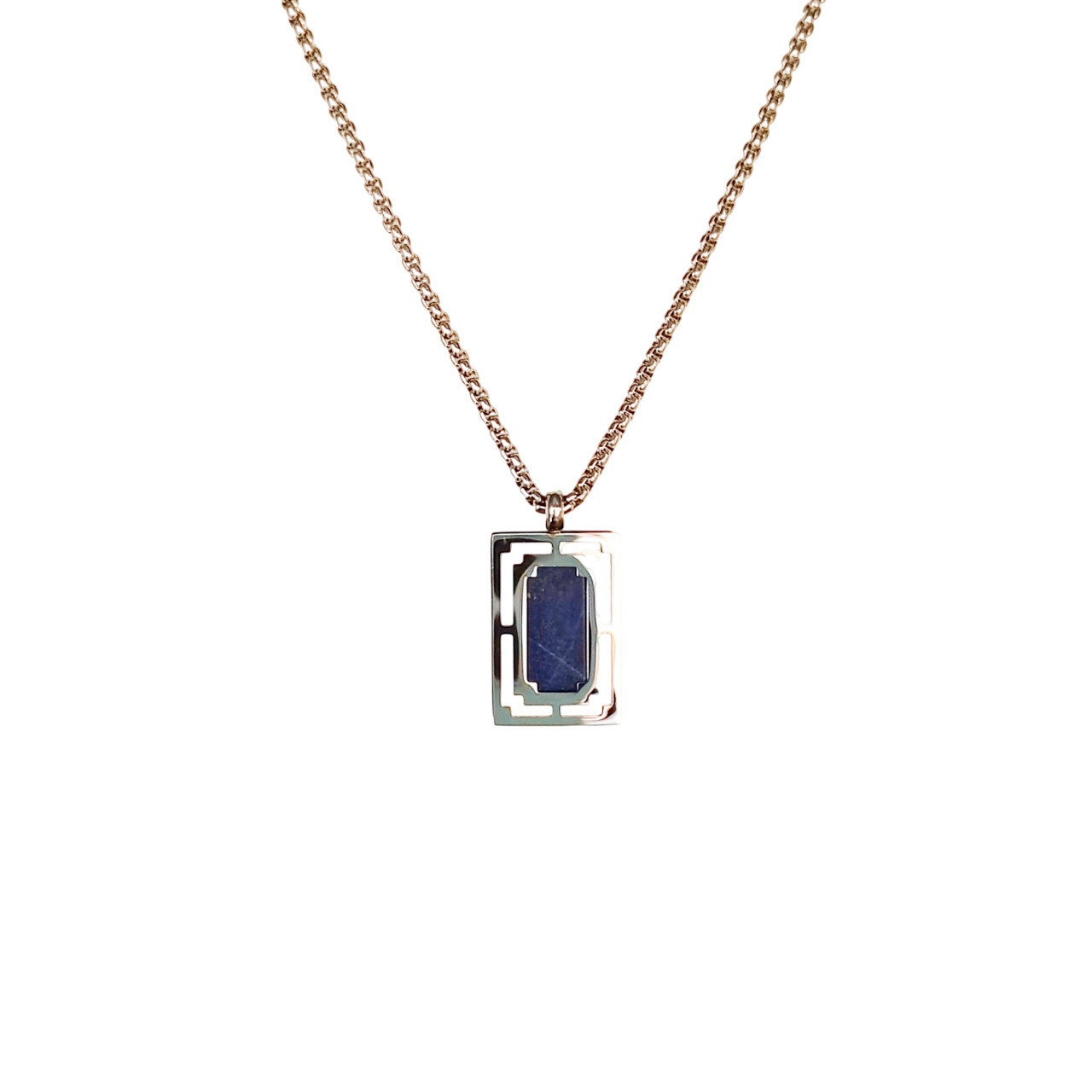 Großhändler MYLENE ET FELIX - Lapis-Stein-Anhänger Halskette