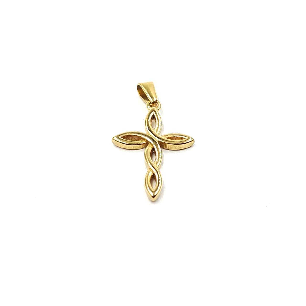 Wholesaler MYLENE ET FELIX - Twisted hollow cross pendant