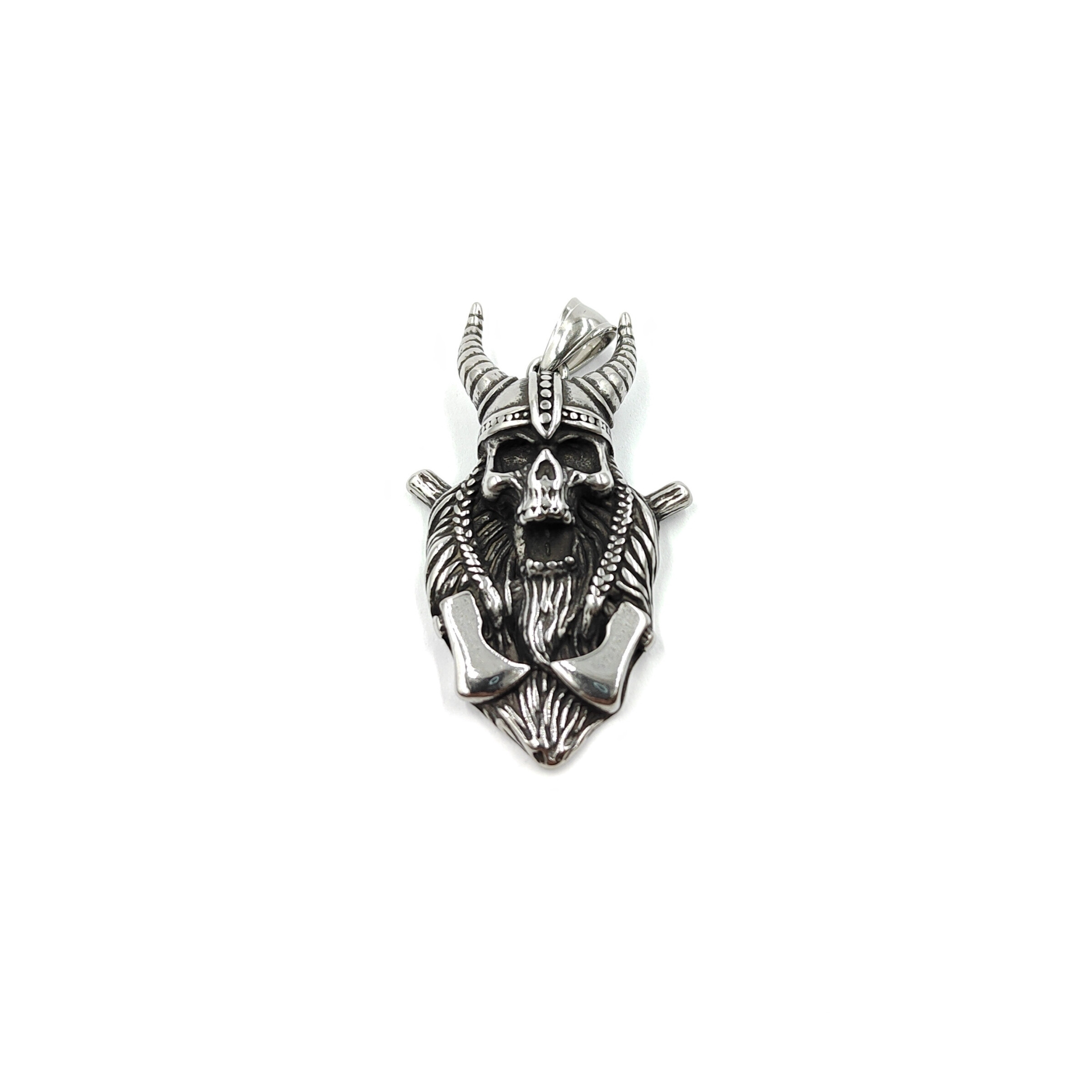 Grossiste MYLENE ET FELIX - Pendentif tête de mort guerrier viking