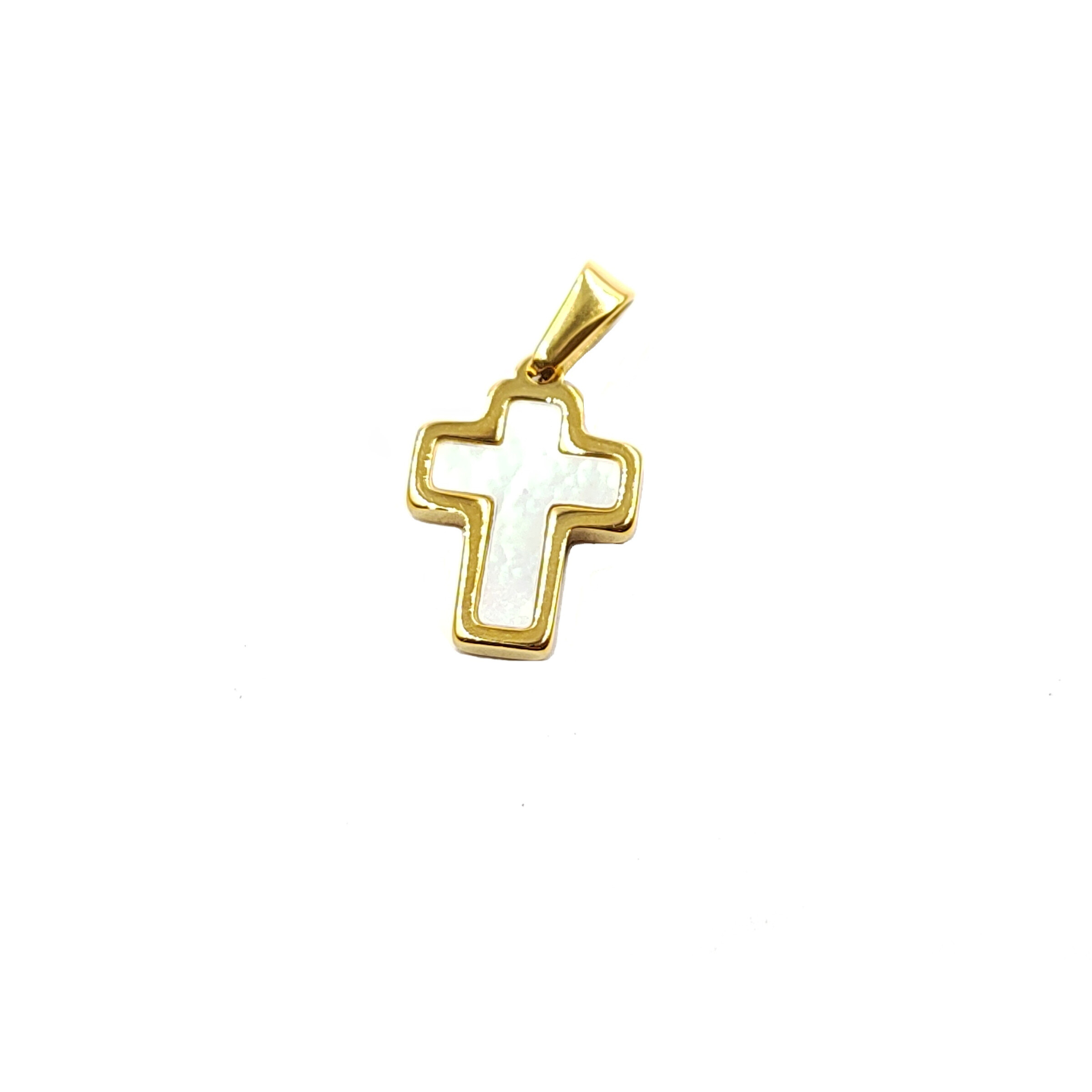 Wholesaler MYLENE ET FELIX - Cross pendant with mother-of-pearl interior