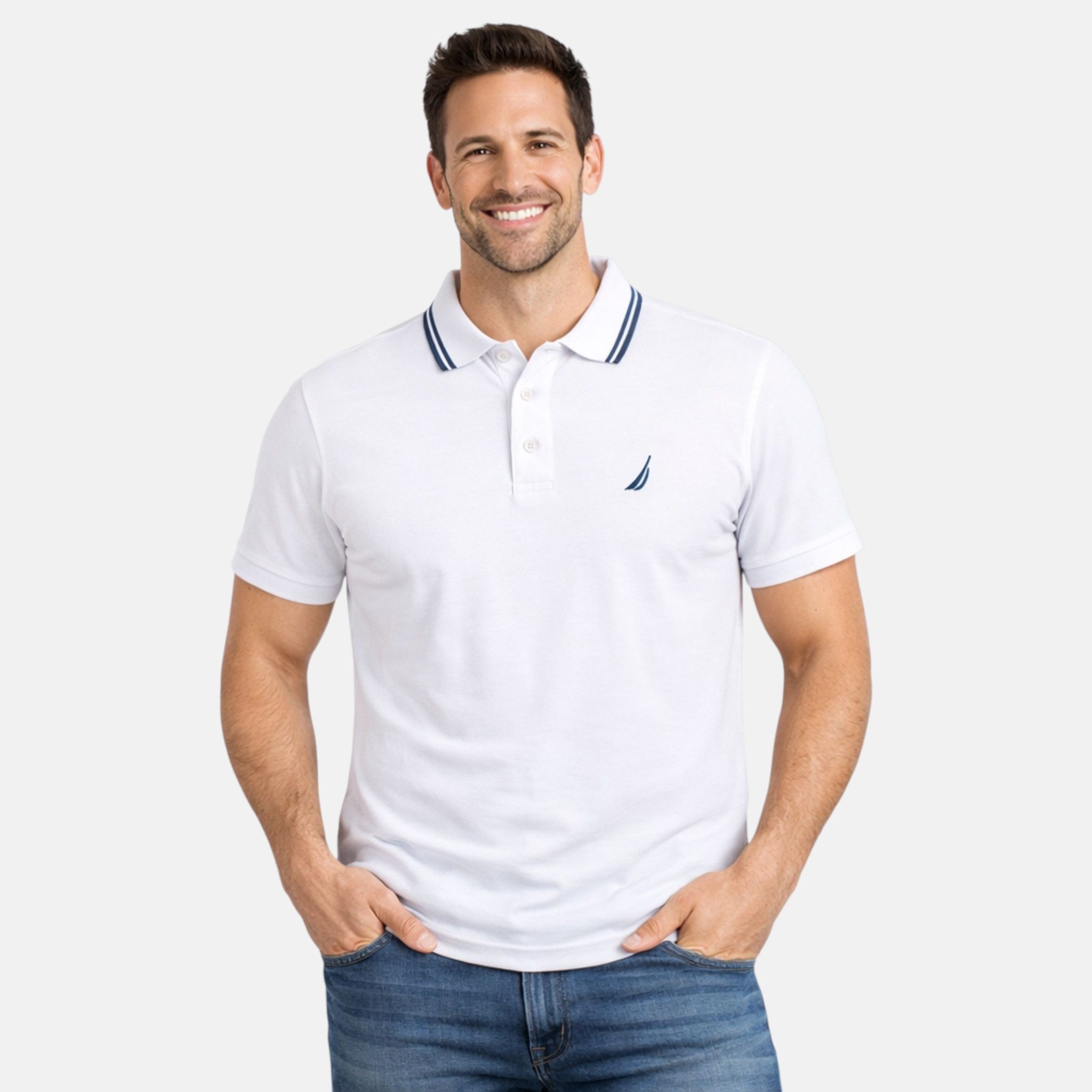 Großhändler Nautica - Nautica Herren Kurzarm-Poloshirt