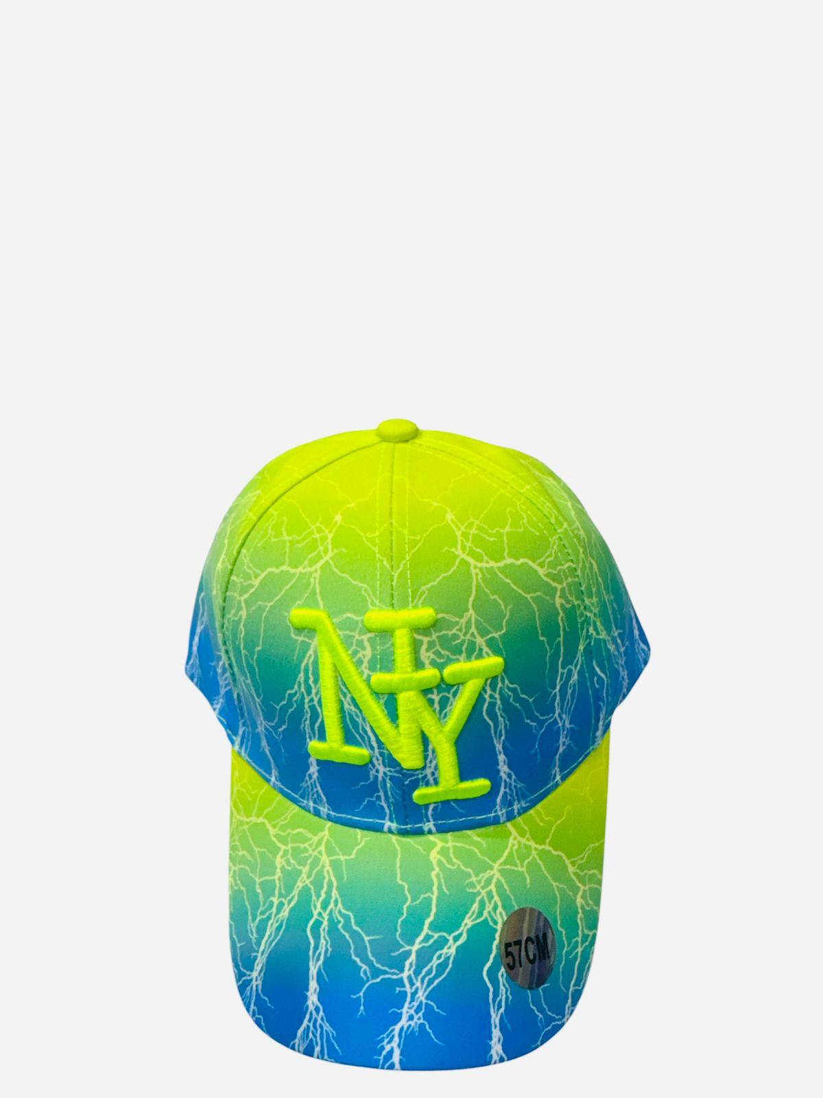 Grossiste NY - Casquette NY bleu turquoise jaune fluo électricité ados/adulte