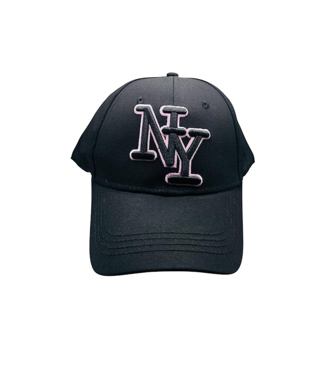 Grossiste NY - Casquette NY outline noir outline rose adulte/ados