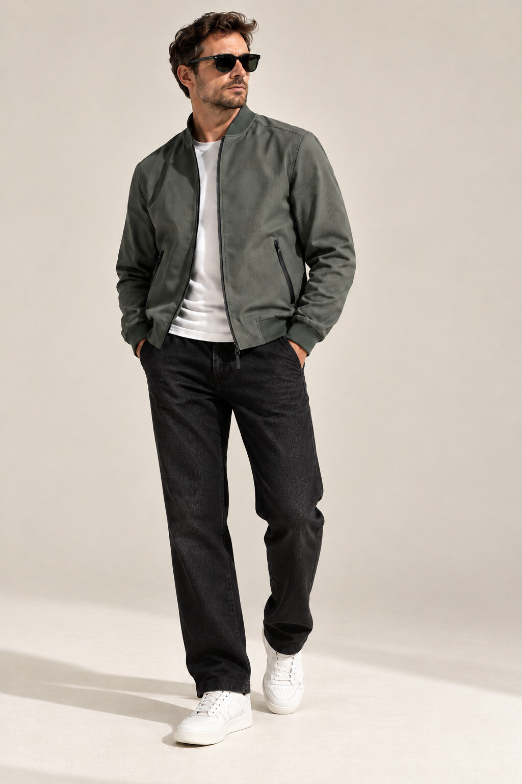 Großhändler Omnimen - Herrenjacke mit geometrischem Muster – Herbstkollektion