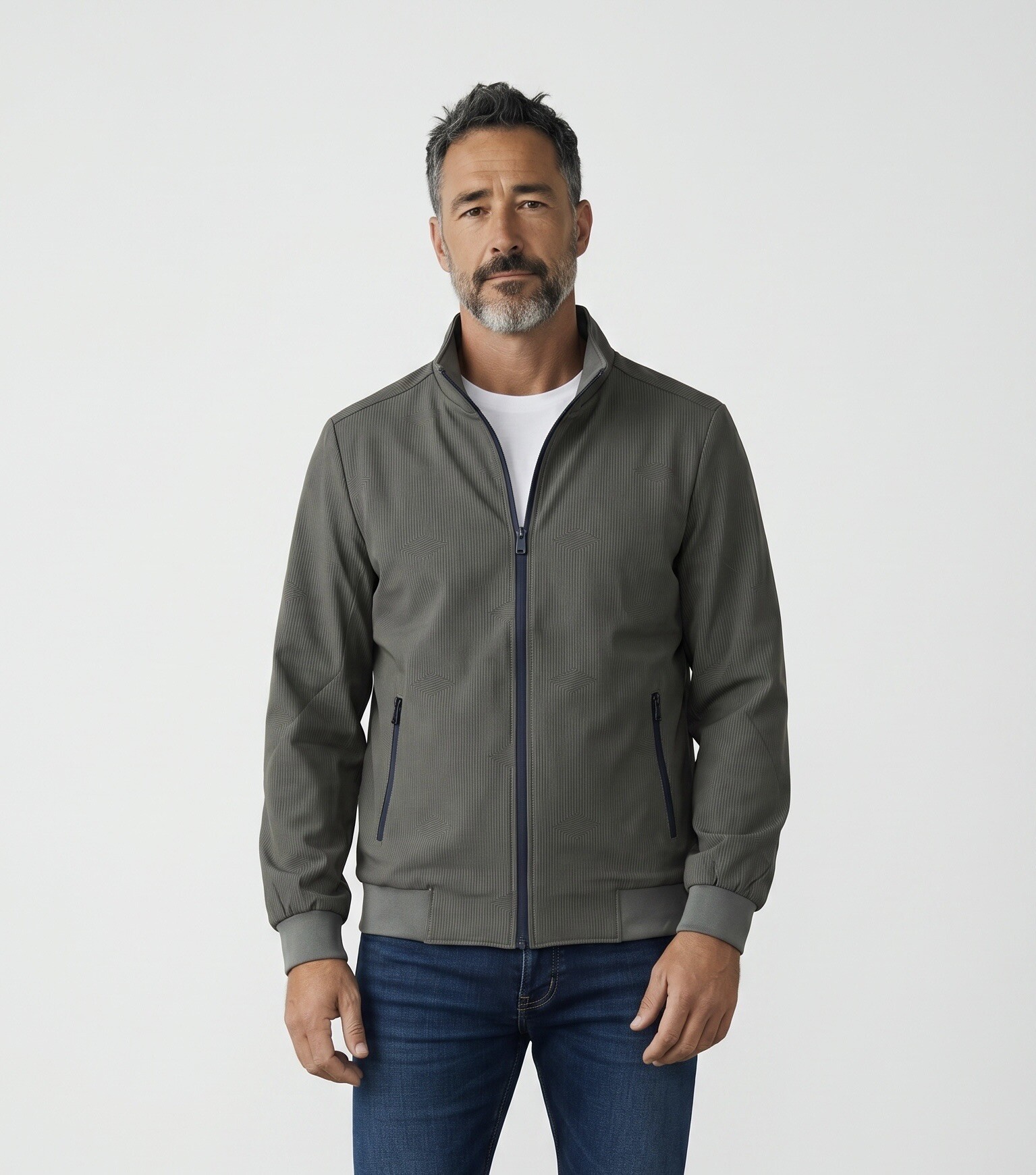 Wholesaler Omnimen - Men's Zip-Up Jacket Elegance & Comfort