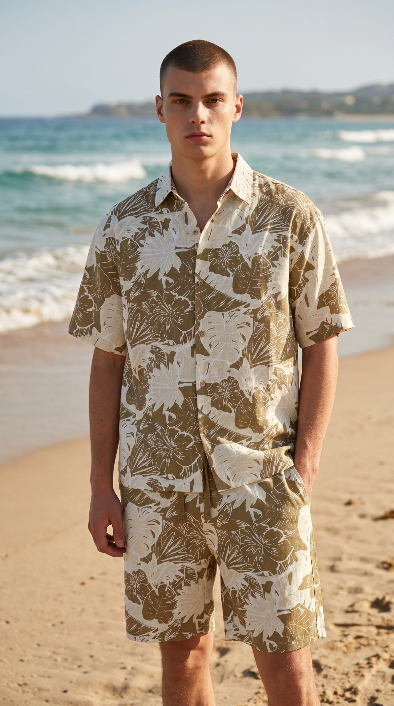 Grossista Omnimen - Completo Oasi Tropicale – Camicia e Pantaloncini da Uomo