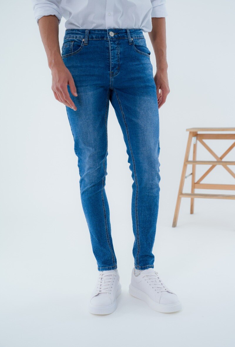 Wholesaler Omnimen - Denim blue skinny jeans