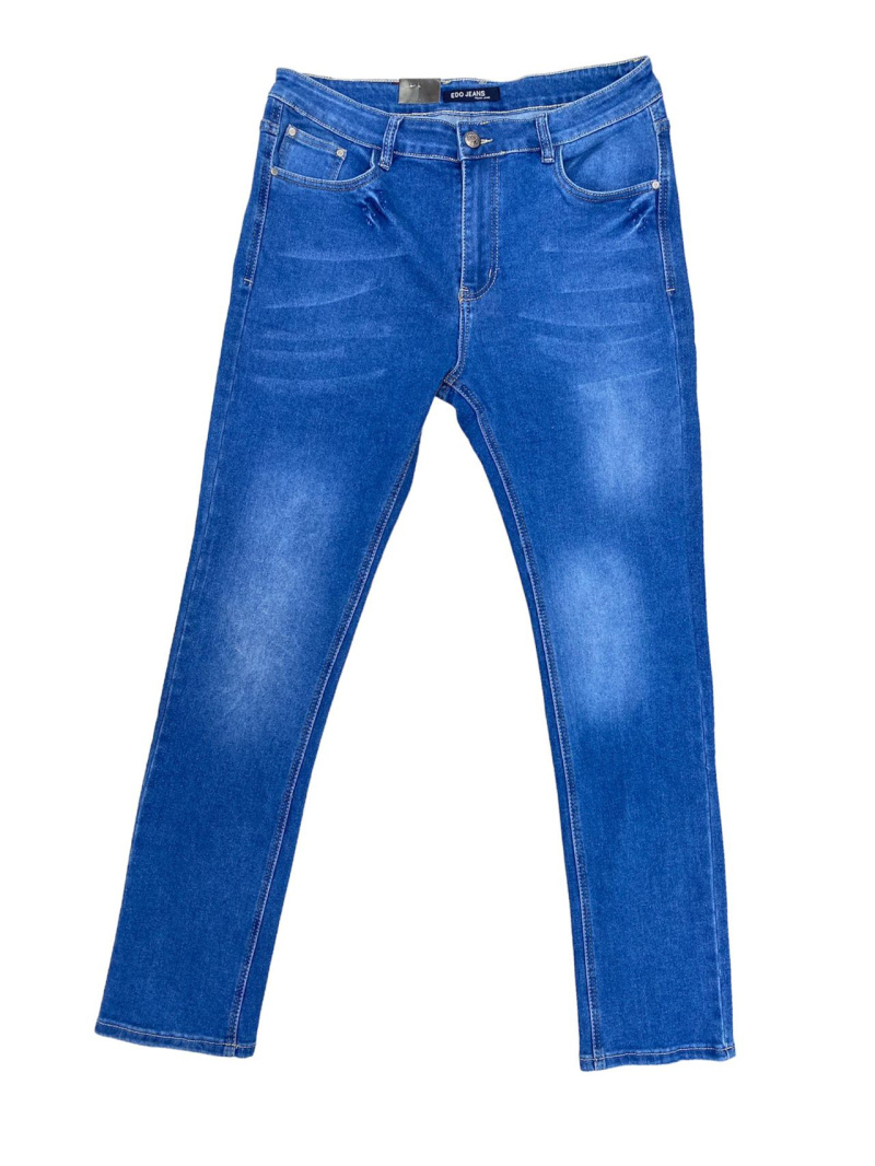 Mayorista Omnimen - Jeans Cremallera Azul Lavado Talla Grande 0581