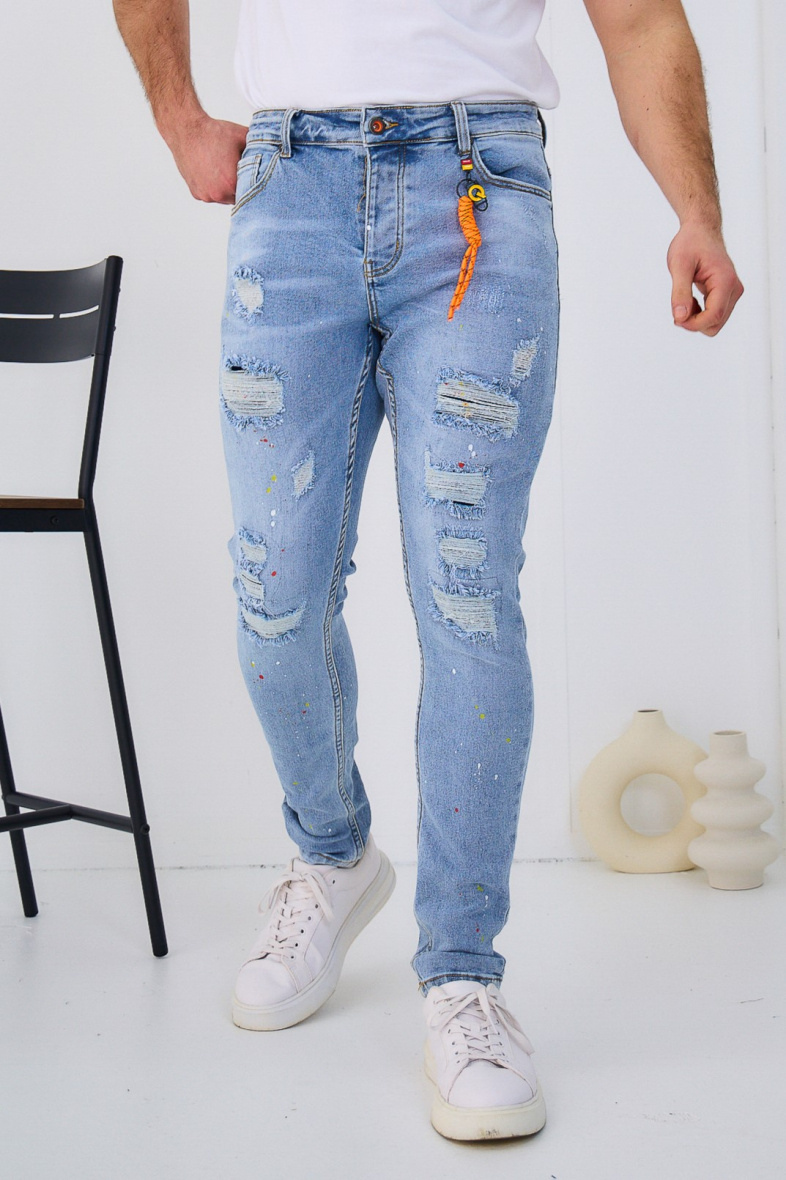 Jean Skinny DKNY Lavé à La Pierre - Taille 8 - Moustaché Et Délavé - Occasion Bon état