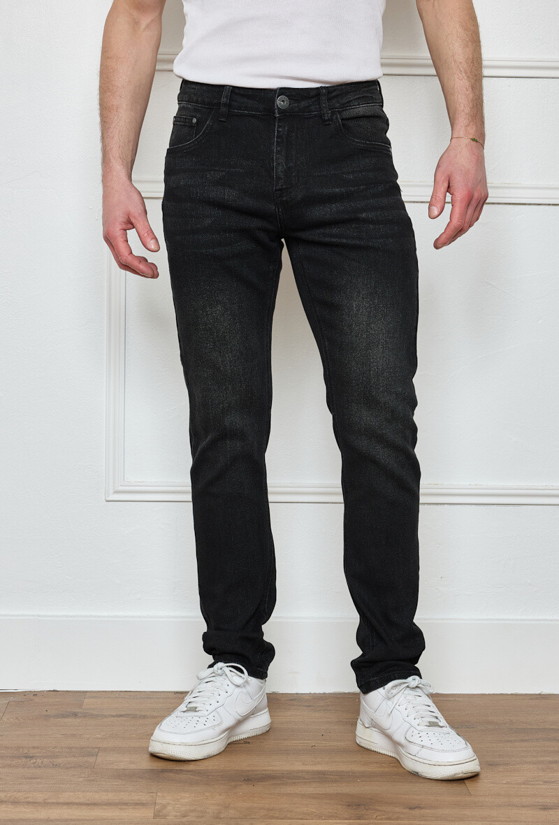 Großhändler Omnimen - Klassische verblackte schwarze Jeans