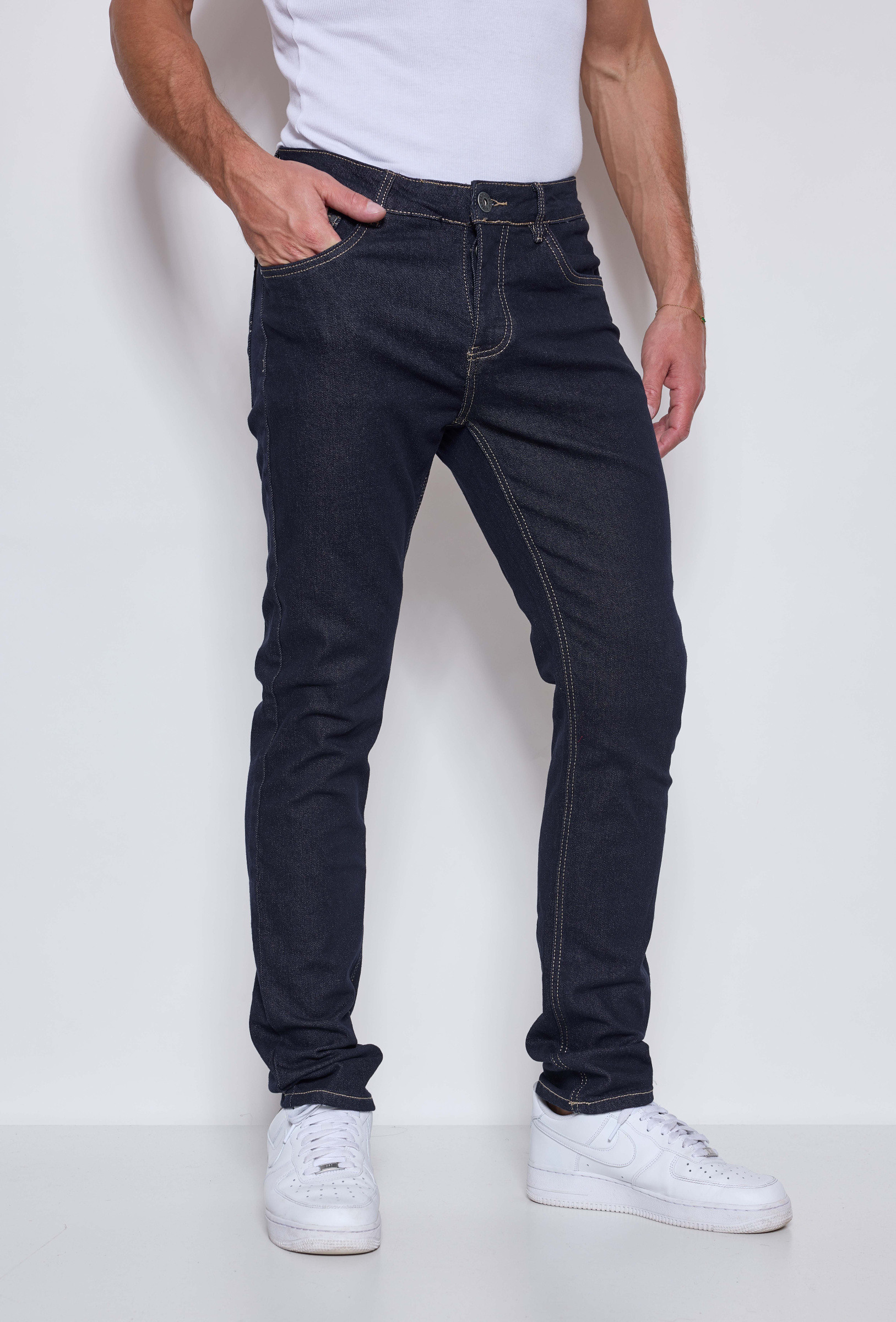 Grossiste Omnimen - Jeans Couple Slim Bleu brut profond