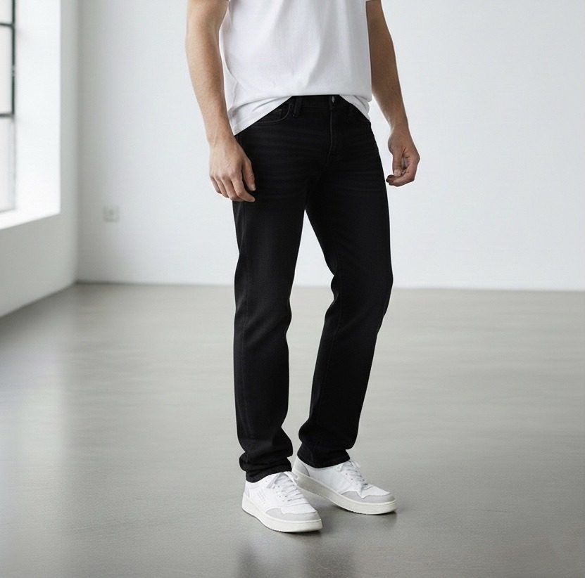 Großhändler Omnimen - Herren Jeans Regular Fit - Verwaschenes Schwarz