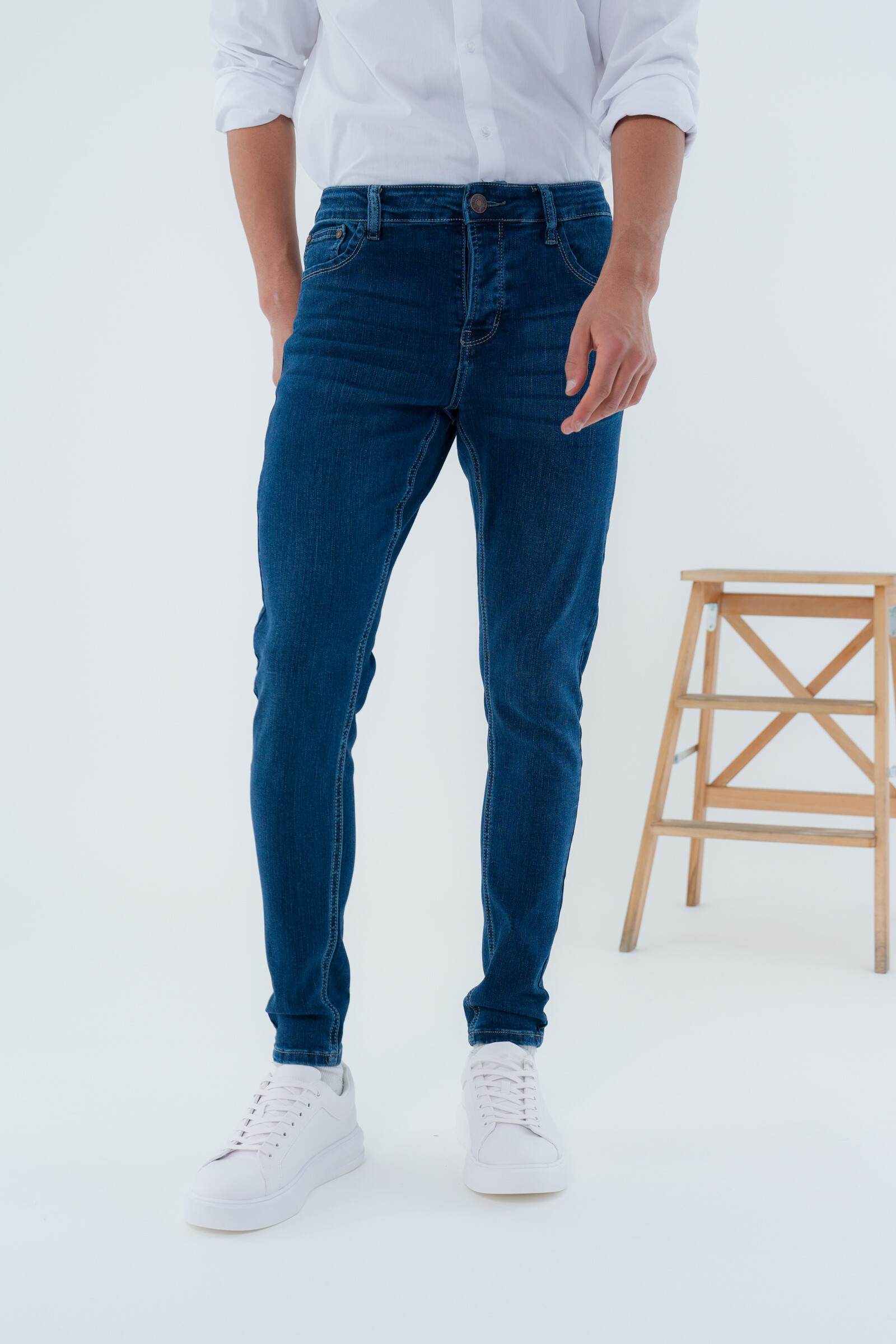 Wholesaler Omnimen - Blue Skinny JEANS Denim buttoned 029
