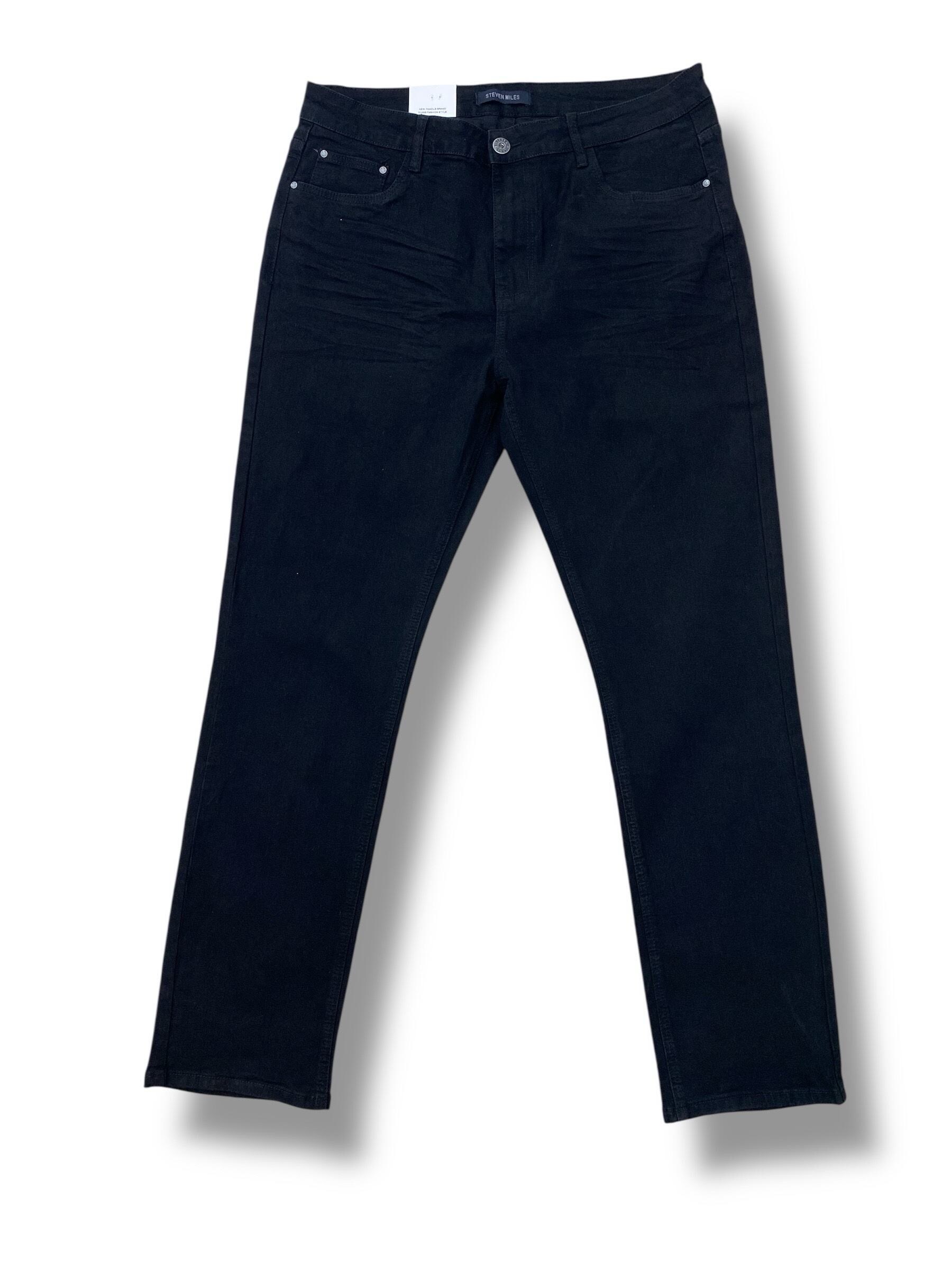 Grossiste Omnimen - Jean Extra Grande Taille Premium Noir Brut – Confort Absolu (US 40 à 52)