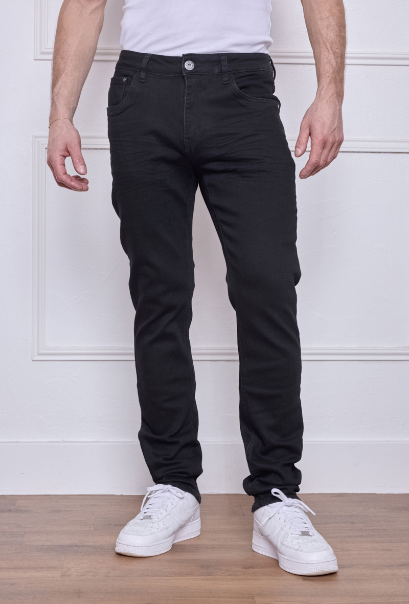 Mayorista Omnimen - Jeans Slim Negro Bruto para Pareja