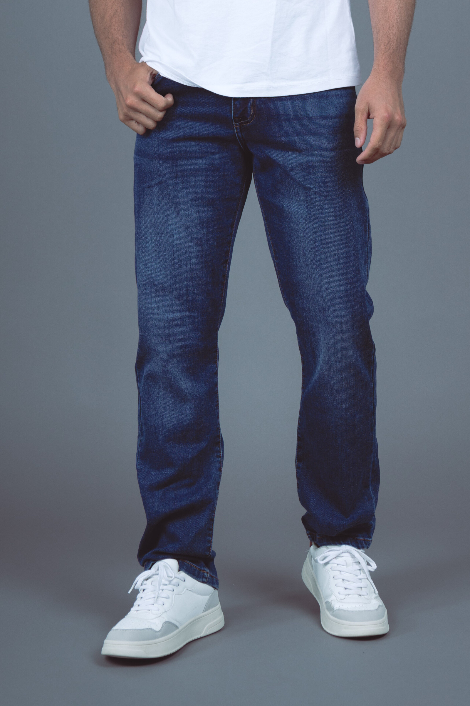 Grossiste Omnimen - Jeans Relaxed Fit Bleu Denim