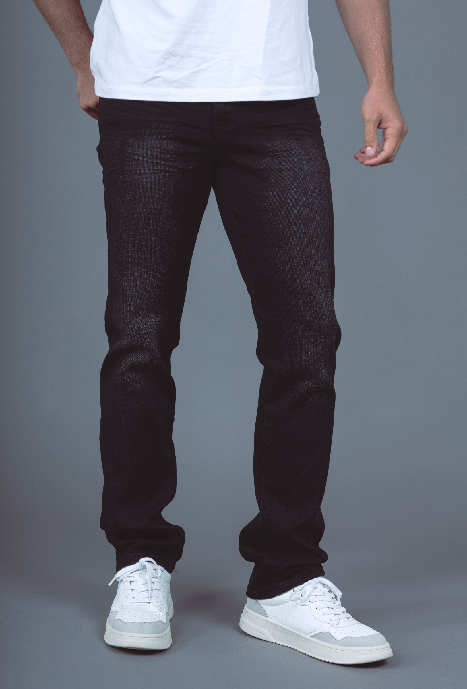 Großhändler Omnimen - Regular Fit Jeans - Verwaschenes Schwarz