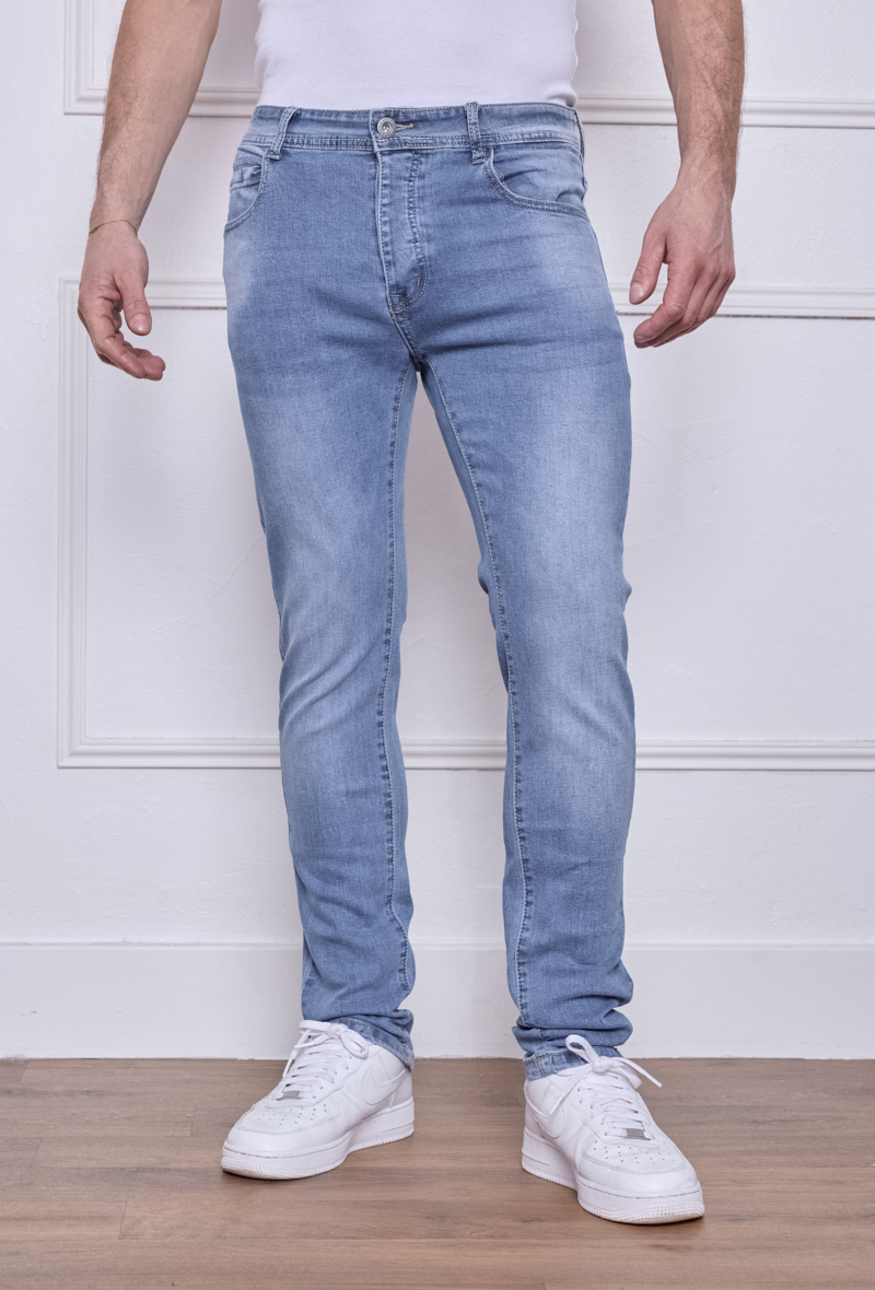 Großhändler Omnimen - Herren Slim Fit Jeans - Hellblau