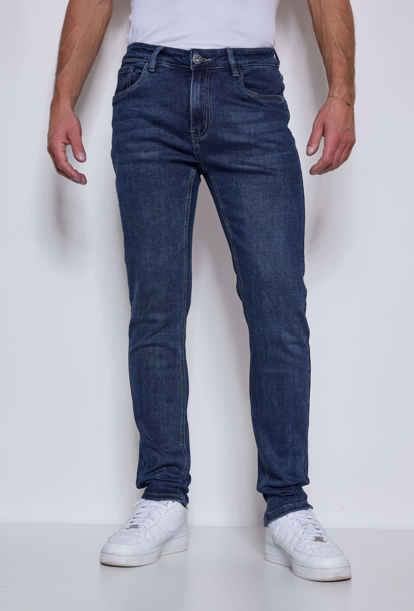 Großhändler Omnimen - Paar-Slim-Fit-Jeans in Hellblau
