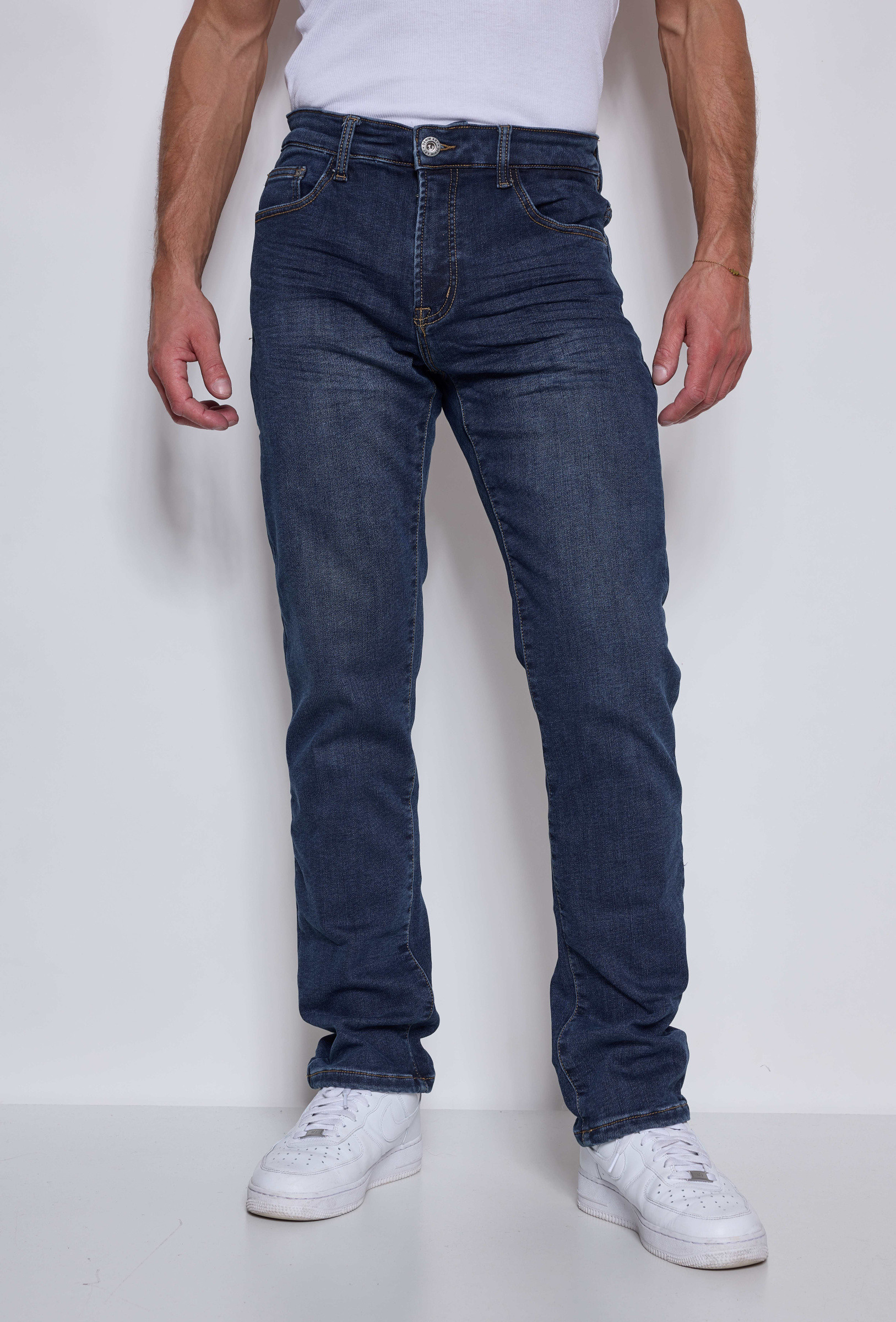 Grossiste Omnimen - Jean Droit Thermo Bleu Foncé – Collection Hiver