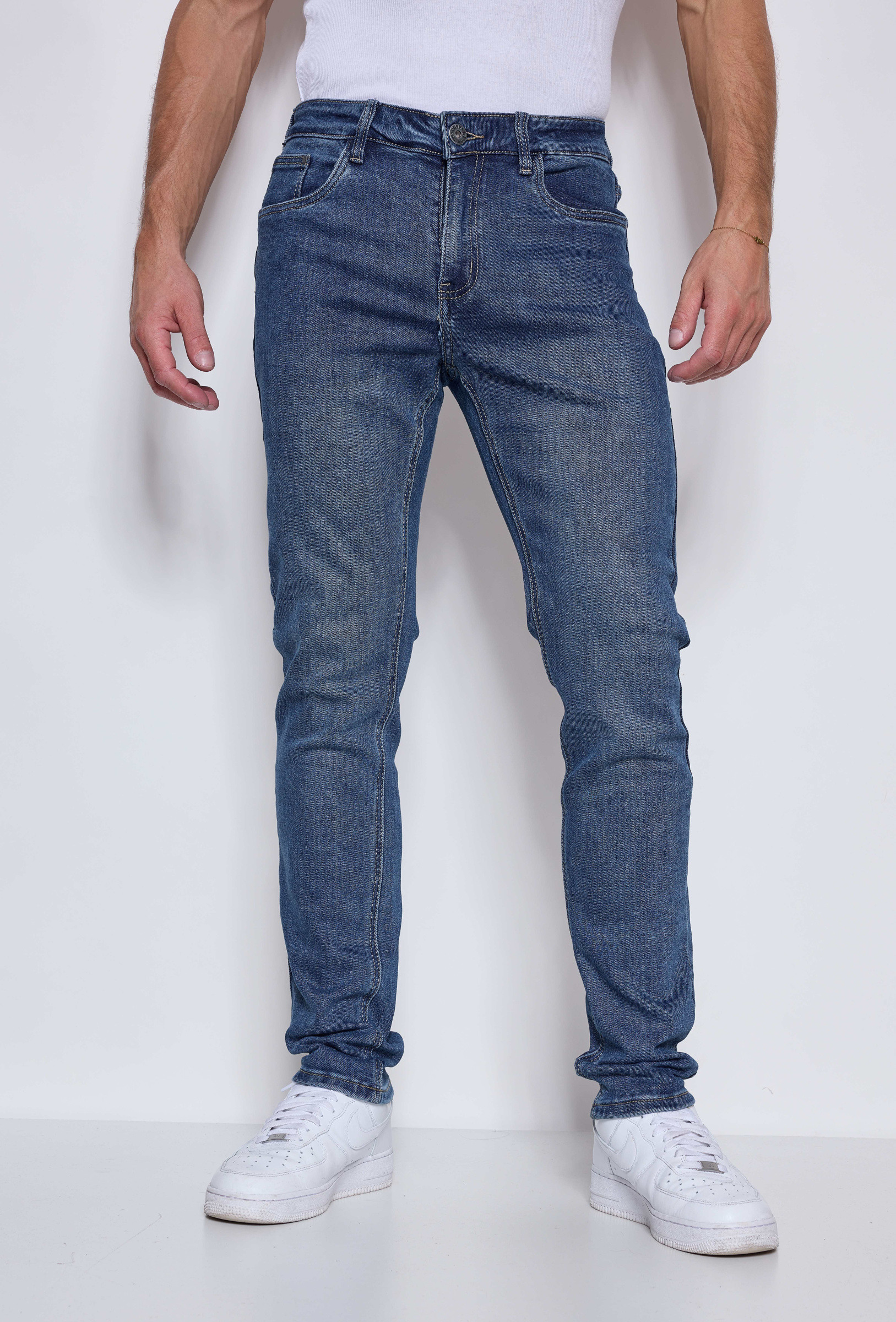 Großhändler Omnimen - Herren Jeans Blau Denim mit 5 Taschen