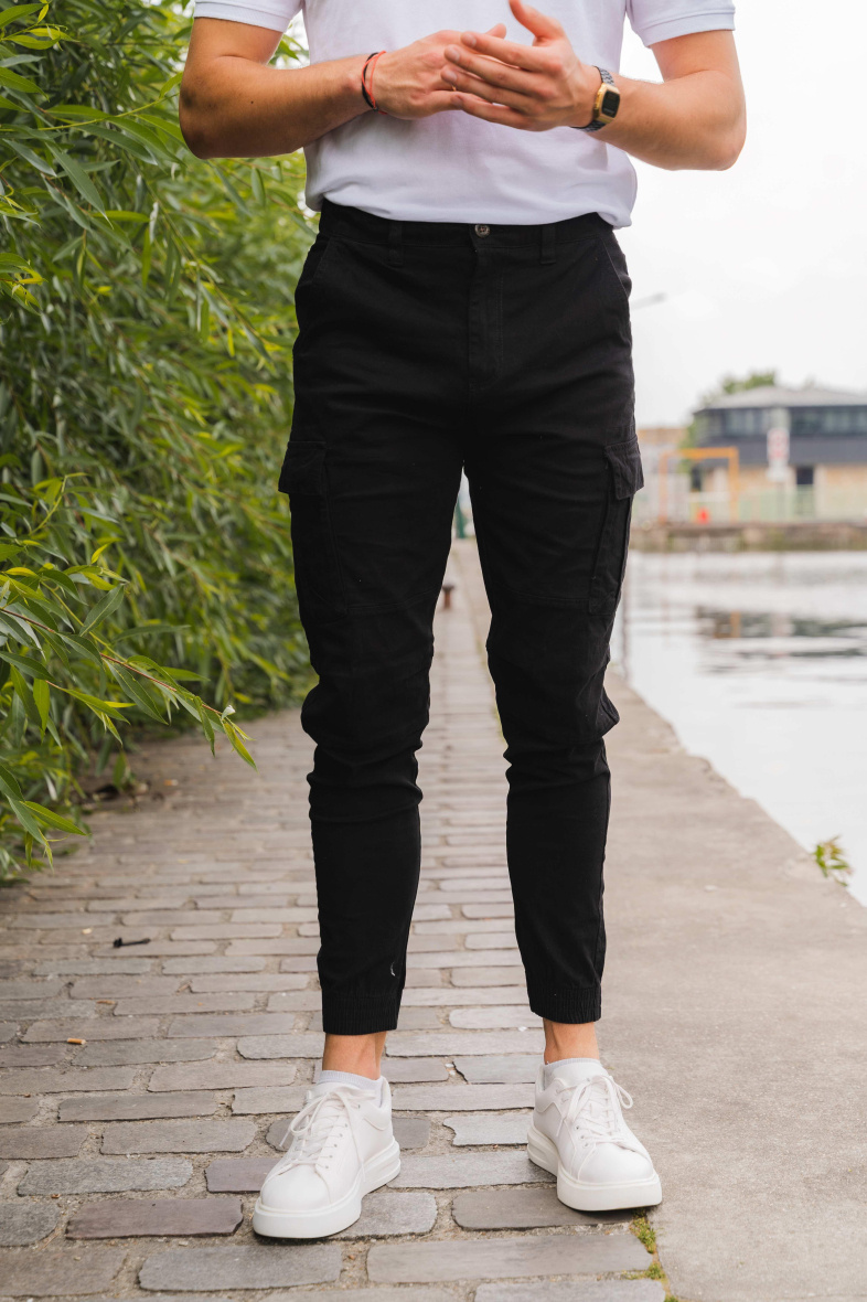 Großhändler Omnimen - Schwarze Cargohose